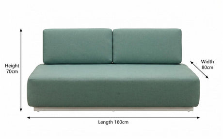 Seaforth 2 Seater Outdoor Sofa, Timber and Fabric