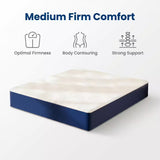 Gel memory foam hybrid mattress, 25cm king