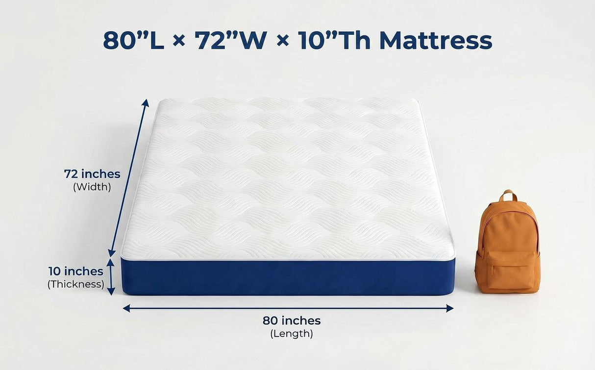 Gel memory foam hybrid mattress, 25cm king
