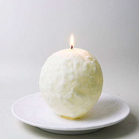 Spiral soy wax candle in a custom colour