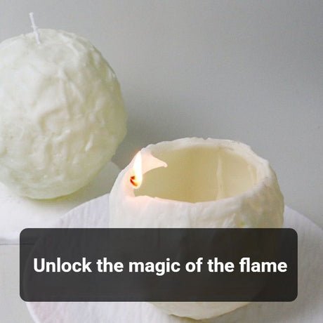 White spiral soy wax candle