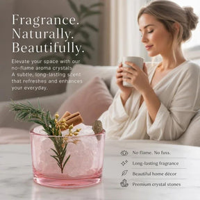 Crystal stone flameless aroma diffuser in Cherry Koi design