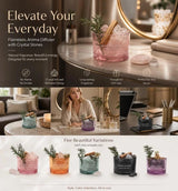 Crystal stone flameless aroma diffuser in Healing Forest design