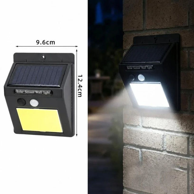 Solar Motion Sensor Triangular Wall Light Single Sided 48 LED