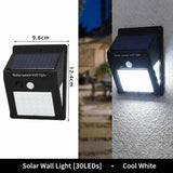 Solar Wall Light 30 LED Three Sided Motion Sensor outdoor light 1