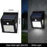 Solar Wall Light 50 LED Three Sided Motion Sensor outdoor light 1