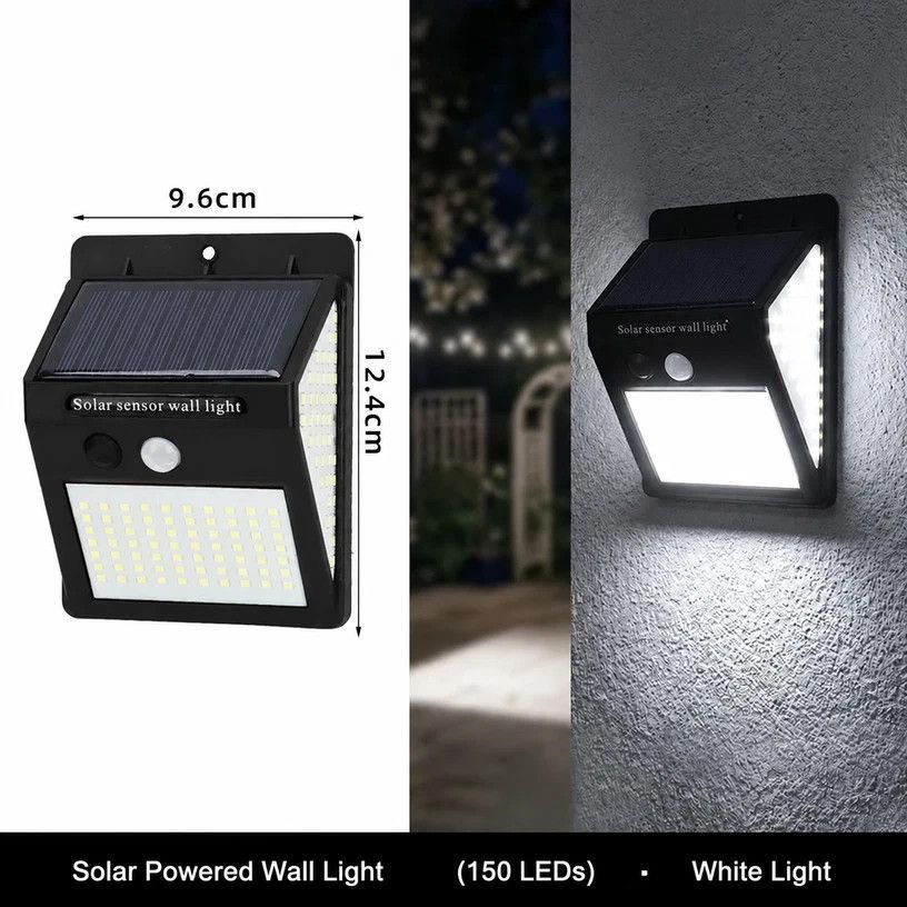 Solar Wall Light 150 LED Three Sided Motion Sensor outdoor light 1