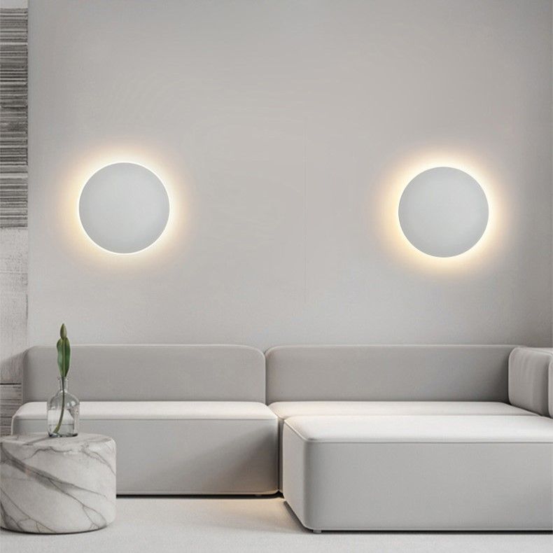 13cm black dimmable LED wall light 2 pack