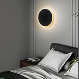 13cm black dimmable LED wall light 2 pack