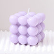 Purple bubble cube scented candle set of three
