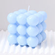 Blue bubble cube scented candle set of three