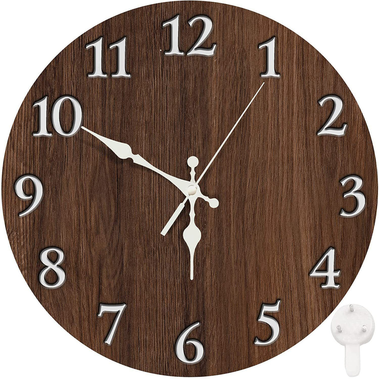 Wooden Silent Wall Clock No.13, 10 Inch