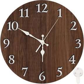 Wooden Silent Wall Clock No.13, 10 Inch