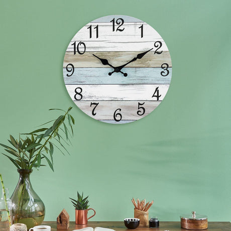 Wooden Silent Wall Clock No.14, 10 Inch
