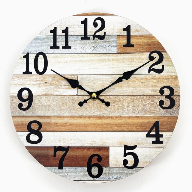 Wooden Silent Wall Clock No.15, 10 Inch