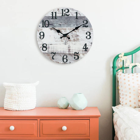 Wooden Silent Wall Clock No.16, 10 Inch