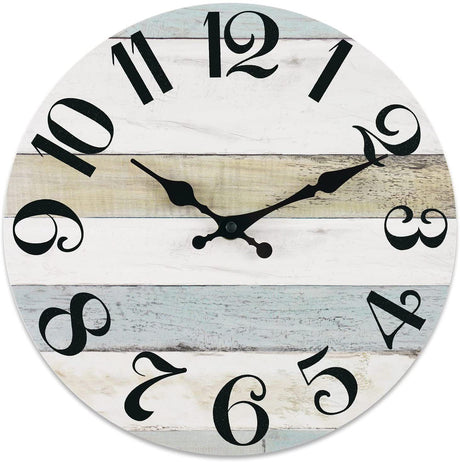 Wooden Silent Wall Clock No.17, 10 Inch