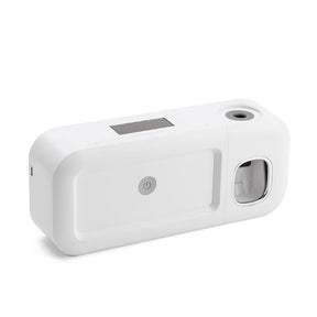 Cagliari wall mounted UV toothbrush holder in white with auto toothpaste dispenser