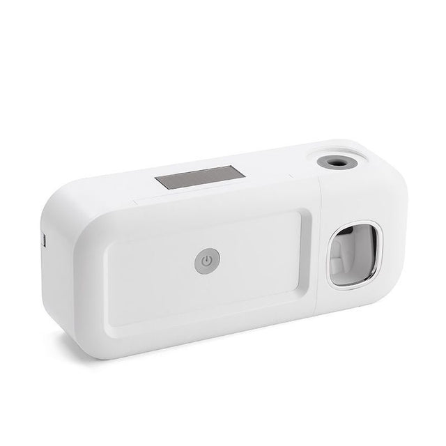 Cagliari wall mounted UV toothbrush holder in white with auto toothpaste dispenser