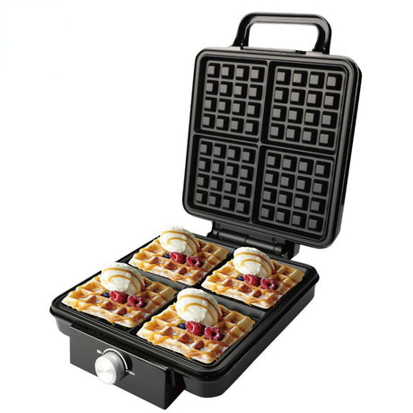 Cool touch handle and housing on the benchtop waffle maker