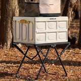 Serpentine Folding Camp Table, Black