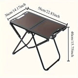 Serpentine Folding Camp Table, Green