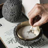 Orvieto Concrete Ashtray, Dark Grey