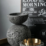 Orvieto Concrete Ashtray, Dark Grey
