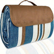 Keswick double layer nylon picnic mat 150 x 200cm laid on grass showing soft woven top and water resistant PEVA base