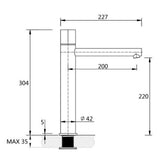 Tall Round Basin Mixer Tap in Polished Chrome