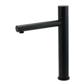 Matt Black Round Tall Basin Mixer Tap