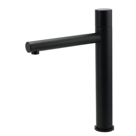Matt Black Round Tall Basin Mixer Tap