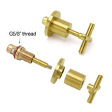 Quarter Turn Twin Tap Set, Brushed Gold