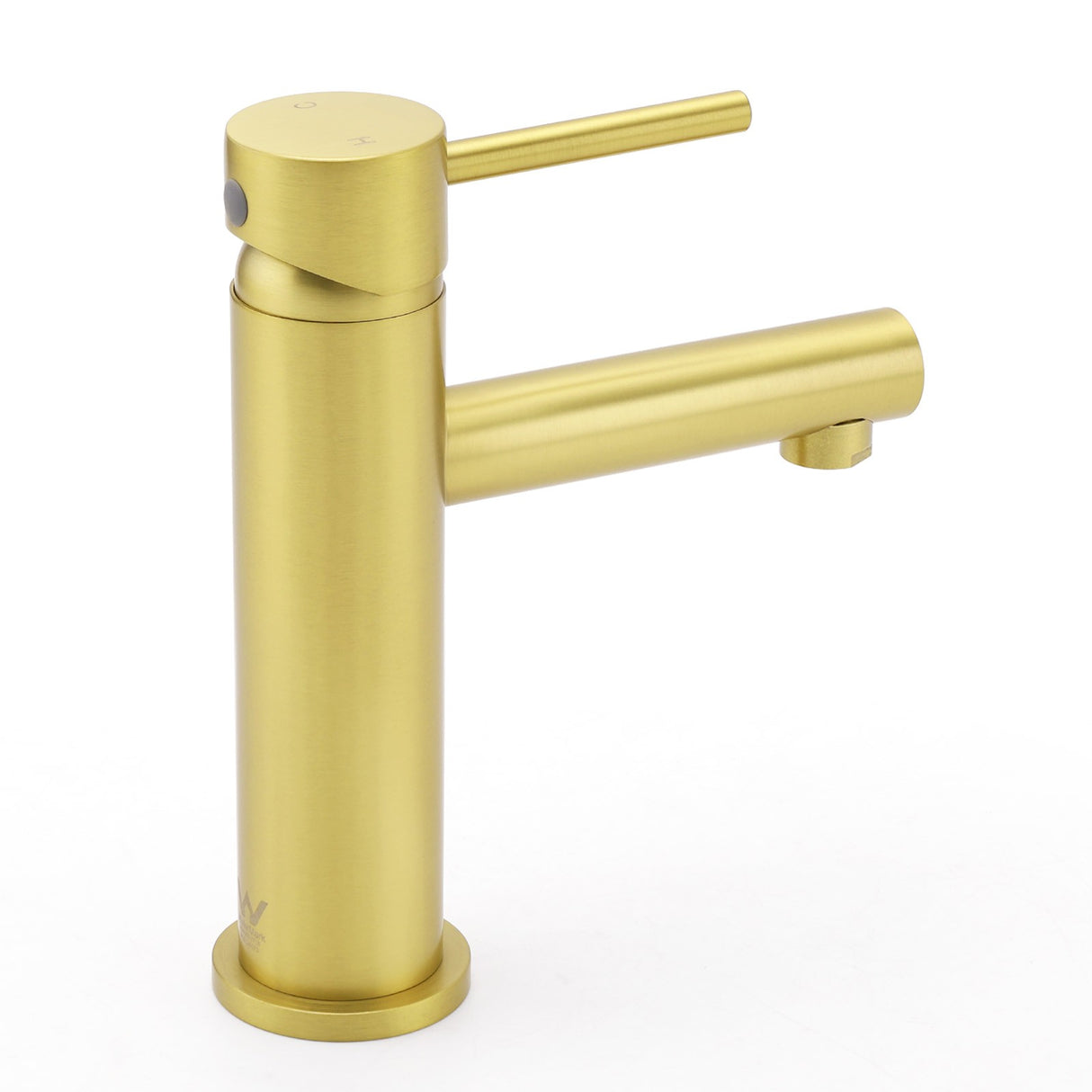 Brushed Gold Round Basin Mixer Tap image 4