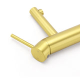 Brushed Gold Round Basin Mixer Tap image 6