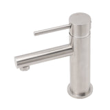 Brushed Nickel Round Basin Mixer Tap