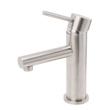 Brushed Nickel Round Basin Mixer Tap