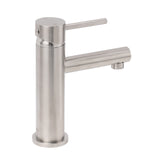 Brushed Nickel Round Basin Mixer Tap