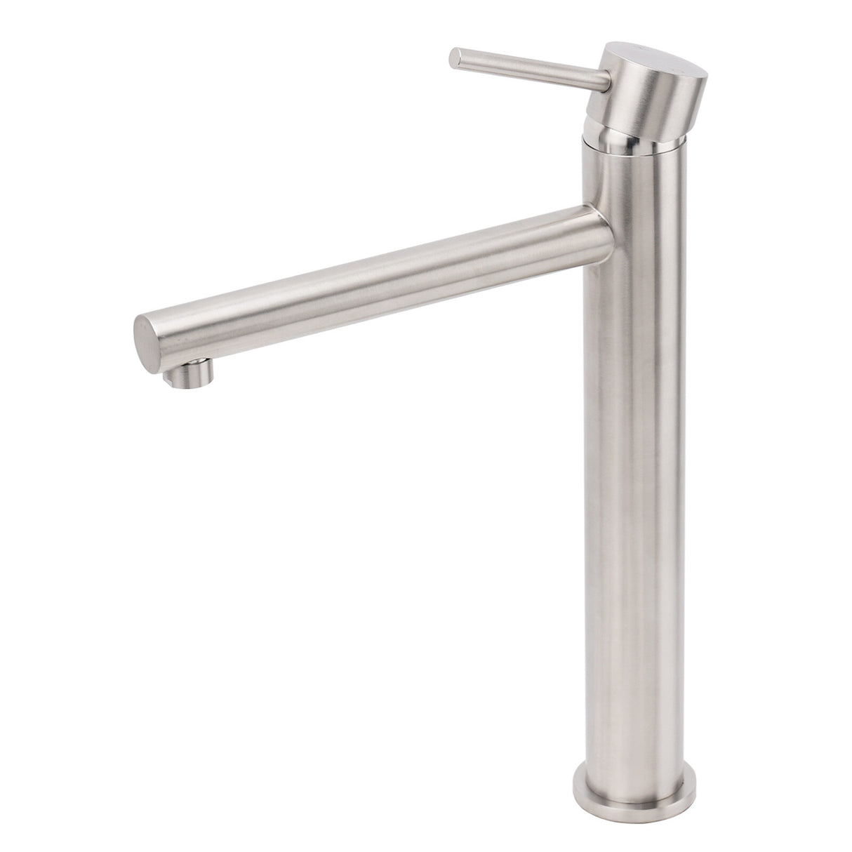 Round Basin Mixer Tap, Brushed Nickel