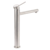 Round Basin Mixer Tap, Brushed Nickel