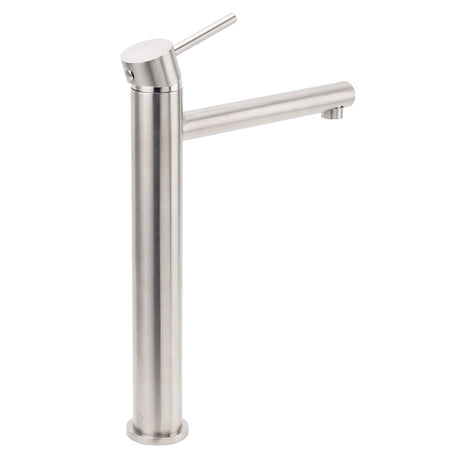 Round Basin Mixer Tap, Brushed Nickel