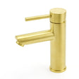 Brushed Gold Round Basin Mixer Tap