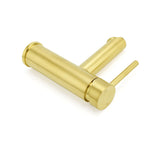 Brushed Gold Round Basin Mixer Tap