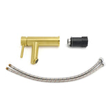 Brushed Gold Round Basin Mixer Tap