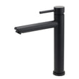 Matt Black Round Tall Basin Mixer Tap
