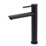 Matt Black Round Tall Basin Mixer Tap