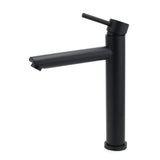 Matt Black Round Tall Basin Mixer Tap