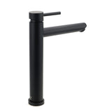 Matt Black Round Tall Basin Mixer Tap