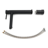 Matt Black Round Tall Basin Mixer Tap