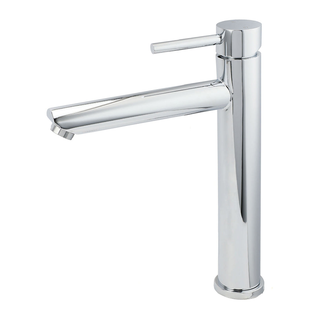 Polished Chrome Round Tall Basin Mixer Tap